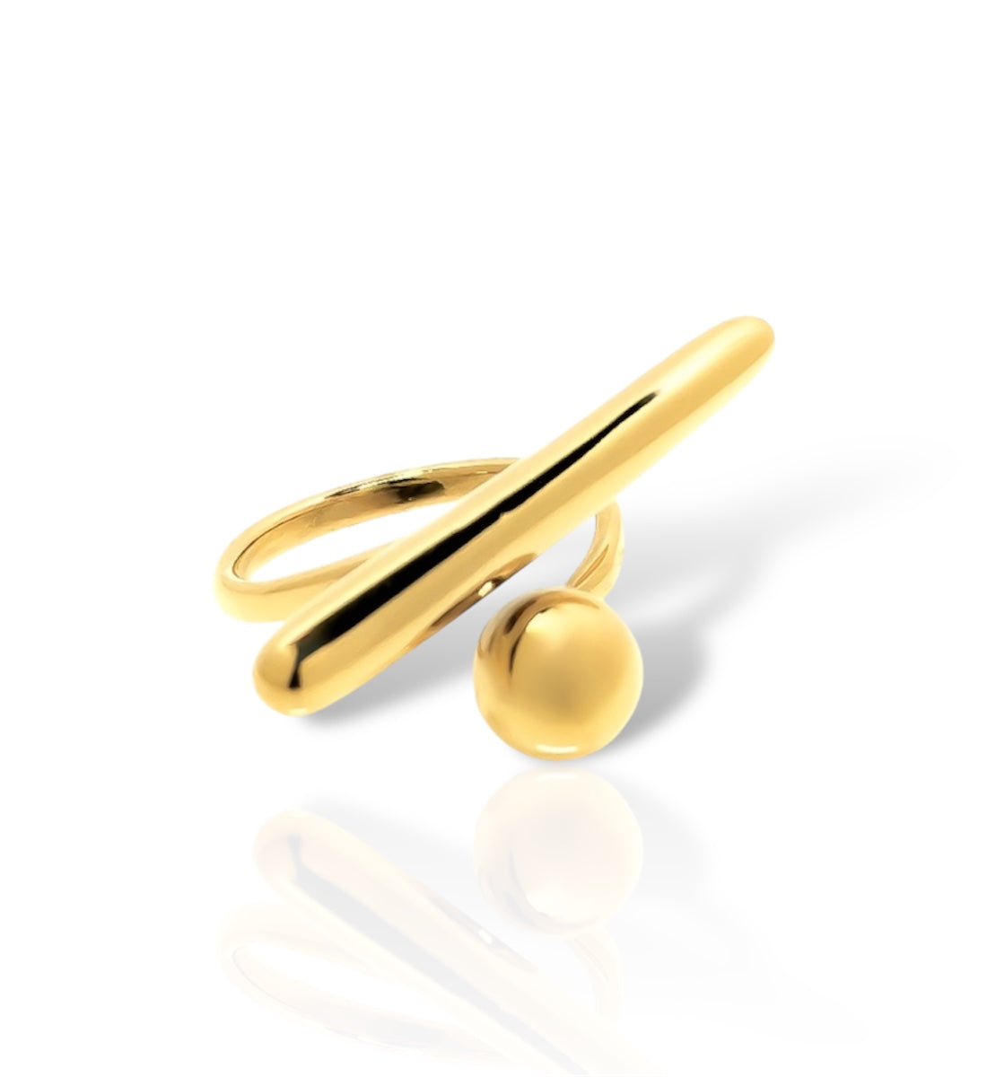 Anillo Minimalista Chapado En Oro Modern Chic